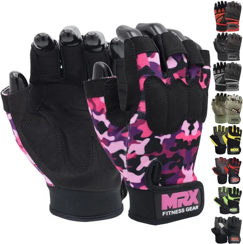 Vista 13 de MRX - Guantes de levantamiento de pesas para hombres, guantes de entrenamiento para hombre, guantes de levantamiento de muñeca, guantes de gimnasio