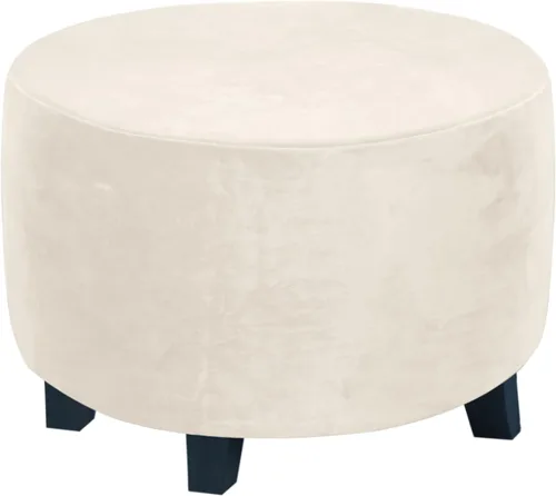 Vista 23 de H.VERSAILTEX Terciopelo de lujo de felpa de una pieza, rectangular, elástica, funda plegable para taburete o almacenamiento, cubierta elástica