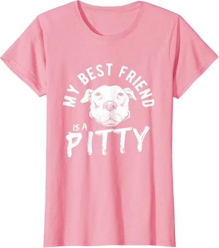 Vista 14 de My Best Friend Is A Pitty Pitties Pitbull - Camiseta Negro