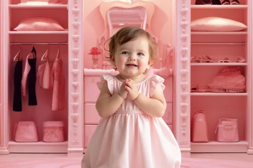 Vista 3 de Kate Princess Cloakroom - Fondo de fotos sin costuras para niñas, color rosa, 6.5 x 6.5 pies
