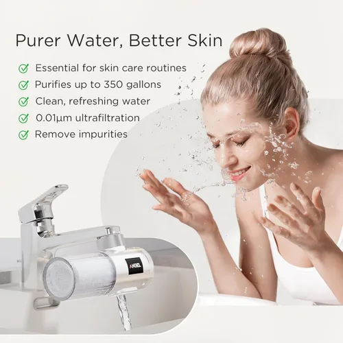 Vista 3 de ANGEL UF60 Filtro de fregadero de baño, ultra filtración de 0.01 μm para cuidado de la piel y cuidado del cabello, filtro de agua para grifo