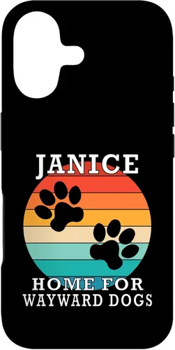 Vista 32 de Janice Home for Wayward Dogs Family Name Case for iPhone 16
