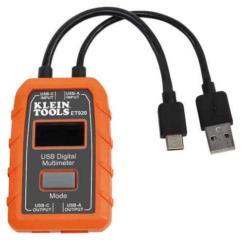 Vista 12 de Klein Tools ET900 Medidor de potencia USB, medidor digital USB-A para voltaje, corriente, capacidad, energía, resistencia