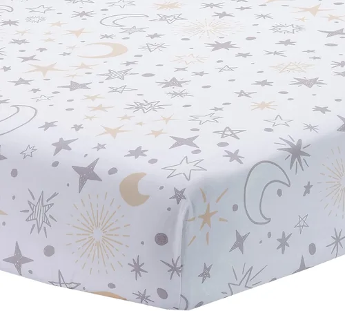 Vista 6 de Lambs & Ivy Baby Blooms Acuarela Floral/Mariposa Sábana Bajera de Algodón Ajustable para Cuna