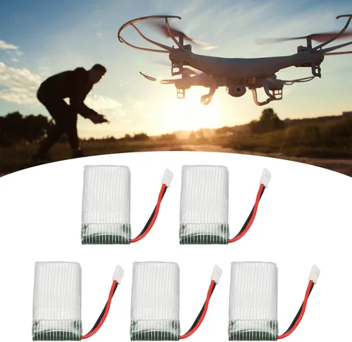 Vista 2 de Diyeeni 5 unids 800 mAh RC Drone batería portátil baterías de reserva para SYMA X5C X5C 1 X5 X5SC X5SW M68 K60 con excelente rendimiento