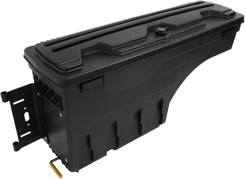 Vista 11 de Caja de almacenamiento para caja de camión, tapa con cerradura con llave, almacenamiento de caja de camioneta abatible, compatible con Jeep Wrangler