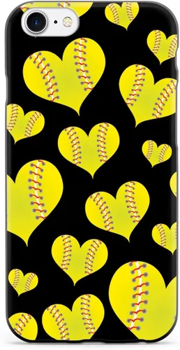 Vista 18 de Inspired Cases - Compatible con iPhone Xs Max - Funda protectora con textura 3D para Apple iPhone Xs Max - Patrón de corazón de sóftbol