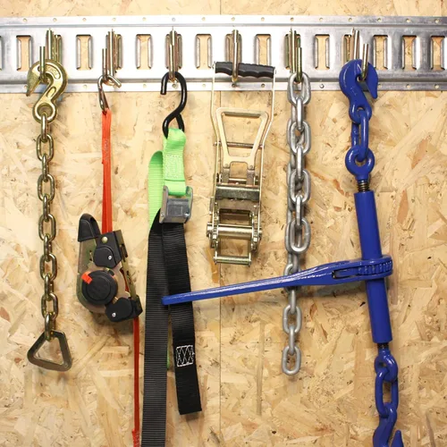 Vista 5 de ENJ - Paquete de 12 accesorios E Track J Hook E para remolque cerrado, taller y garaje, carga máxima de 1200 libras