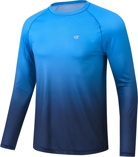 Vista 7 de Camisetas de natación de manga larga para hombres Rashguard UPF 50+ Camisa de protección solar UV Atlética Entrenamiento Correr Senderismo Camiseta