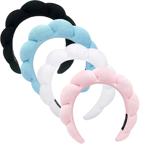 Vista 13 de Diademas de cuidado de la piel para el lavado facial, diademas de spa para lavar la cara, suaves diademas de cuidado de la piel y maquillaje