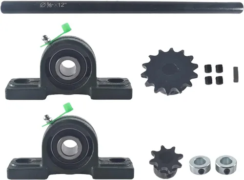 Vista 8 de Eje de gato Go Kart Minibike Kit completo de eje de gato 3/4" X 10" Cadena 40/41/420