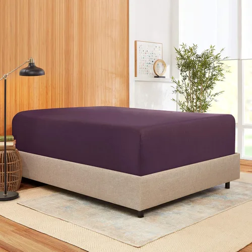 Vista 27 de 100 % algodón natural de 400 hilos, 1 pieza con bolsillo profundo de 21 pulgadas y 2 fundas de almohada, juego de sábanas de 3 piezas