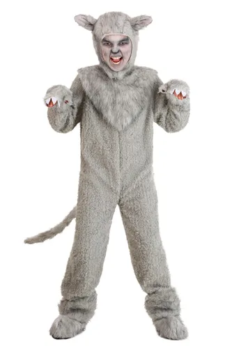 Vista 2 de Disfraz de lobo para niños Multicolor