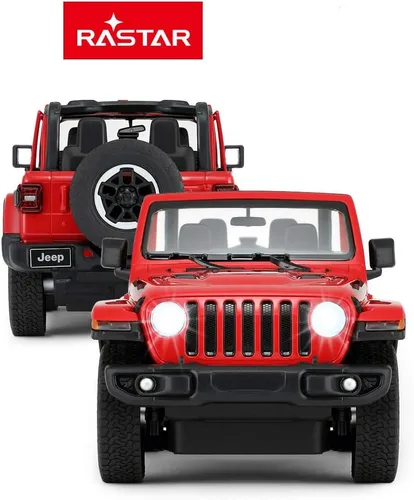 Vista 2 de RASTAR Coche de Control Remoto Todo Terreno, 1:14 Jeep Wrangler JL RC Vehículo de Carrera Todo Terreno, Vehículo de Juguete para Niños y Adultos