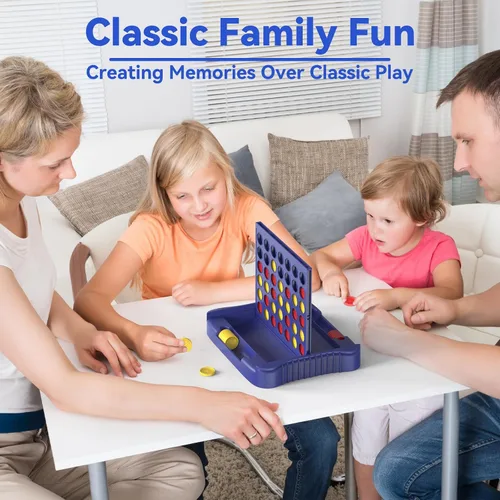 Vista 4 de Pup Go Juegos de mesa 4 en fila para niños a partir de 3 años, idea temprana para niños, niñas y adolescentes, conecta y gana cuatro en una línea