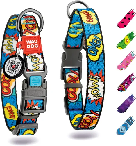 Vista 18 de WAUDOG Collar de nailon para perros – Collar ajustable para perros grandes, pequeños y medianos – Collares de cachorros para perros de razas grandes