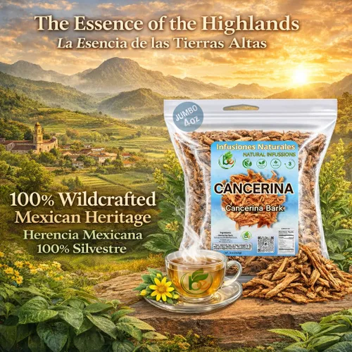 Vista 2 de Té de hierbas mexicanas Cancerina de 4 onzas (3.99 oz) Calluna Vulgaris Te Anáhuac Cancerian Hecho a mano por Nature100% té fresco natural Sin