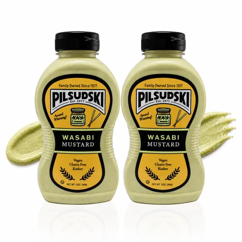 Vista 10 de Pilsudski's Brand Mustard - Botella exprimible de 12 onzas, condimentos perfectos para cualquier plato (12 onzas líquidas (paquete de 4), Mustard