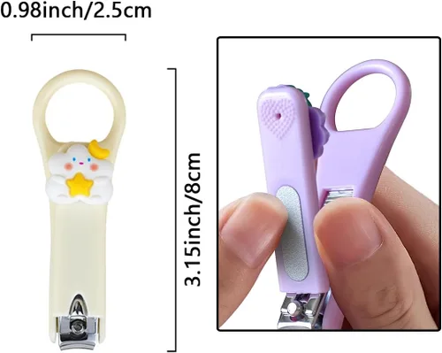 Vista 2 de Juego de 30 cortaúñas a granel, juego de cortaúñas de acero inoxidable, cortaúñas y uñas de los pies para mujeres y hombres, kit de pedicura