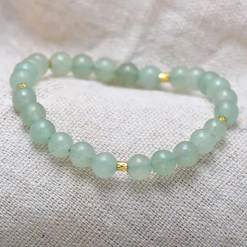 Vista 7 de Paialco Pulsera elástica de cuentas naturales o creadas de 0.236 in, pequeña para niñas y mujeres, 6.5 pulgadas