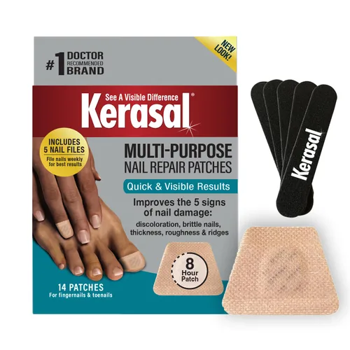 Vista 12 de Kerasal - Tratamiento reparador de uñas multiusos, solución para uñas descoloridas y dañadas, 0.43 fl oz