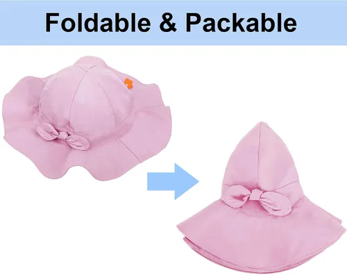 Vista 17 de SimpliKids Sombrero de sol para bebé de ala ancha con protección solar UPF 50+ UV Ray