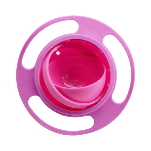 Vista 11 de ZTL Gyro Bowl 360 Dgree - Cuenco giroscópico resistente a derrames con tapa 3 piezas (azul+verde+rosa)