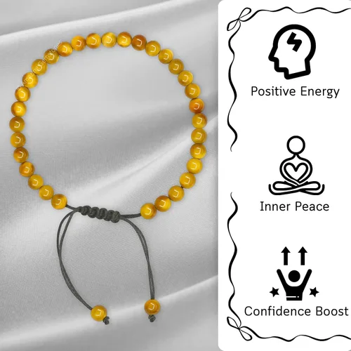 Vista 234 de Amazing Gemstone Crystal Anklet Ankle Bracelets for Women - Waterproof Beaded Healing Crystal Anklets, Plus Size Chakra Gemstone Bead Anklet