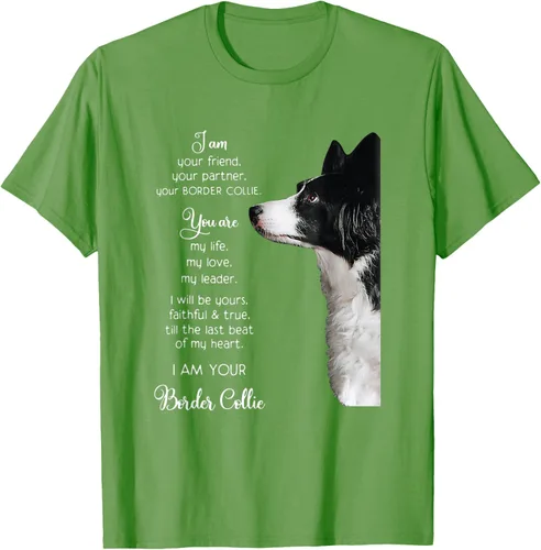 Vista 17 de Funny I Am Your Friend Your Partner Your Border Collie - Camiseta de regalo, Negro, S