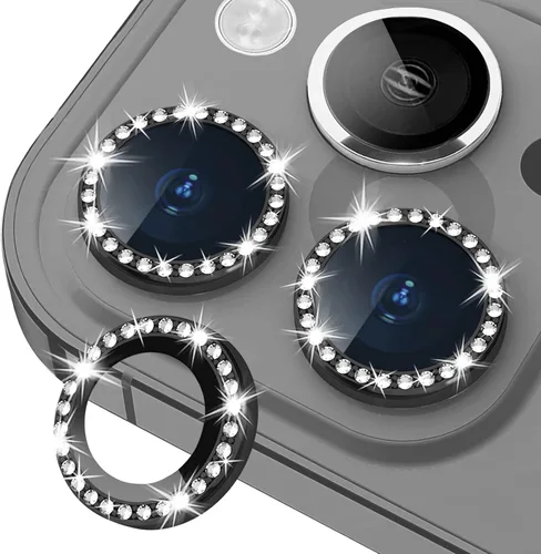Vista 31 de Protector de lente de cámara para iPhone 15 Pro/iPhone 15 Pro Max, anillo de metal individual, dureza 9H, protector a prueba de arañazos, accesorios