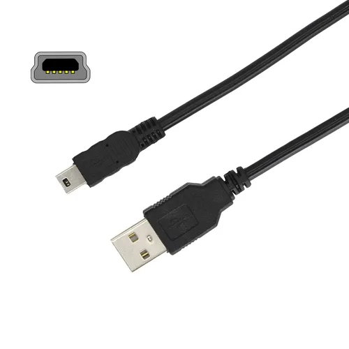Vista 4 de HAUZIK Paquete de 2 cables de carga rápida USB-A a Mini USB 2.0, 10 pies, color negro
