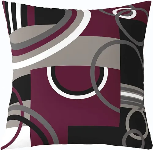 Vista 190 de Juego de 2 fundas de almohada abstractas de 16 x 16 pulgadas para niños, niñas, adolescentes, decoración de dormitorio, moderna a rayas, decoración