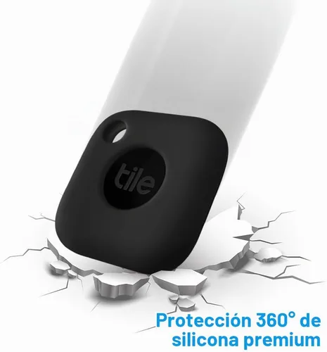 Vista 2 de Geiomoo Funda de silicona para Tile Mate 2024, Tile Mate 2022 Tracker, cubierta suave y flexible resistente a los arañazos con mosquetón (negro)