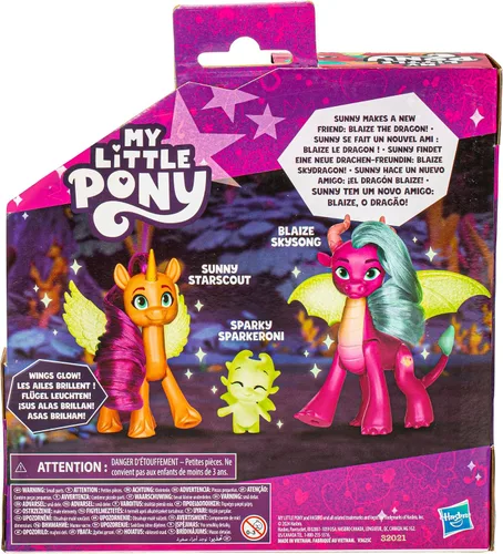 Vista 9 de My Little Pony: Tell Your Tale Dragon Light Reveal, 3 muñecas que brillan en la oscuridad, juguetes a escala de 3 pulgadas para niñas y niños a