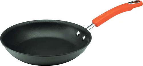 Vista 10 de Rachael Ray Brights - Sartén antiadherente anodizada dura, sartén anodizada dura, 8.5 pulgadas, gris con asas naranjas