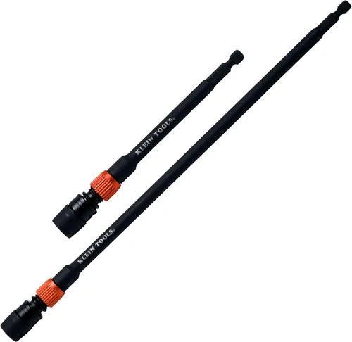 Vista 6 de Klein Tools 31088 Extensión de doble bloqueo de 6 pulgadas, soporte para brocas de impacto de vástago hexagonal de 1/4 pulgadas, mecanismo
