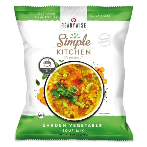 Vista 9 de Simple Kitchen - Mezcla de sopa de tomate y albahaca, 17 porciones para preparación de comidas familiares, vegetariana, sin gluten y liofilizada