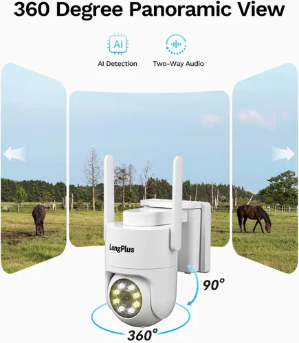 Vista 7 de LongPlus cámara de seguridad solar celular de 4G LTE, ninguna grabación