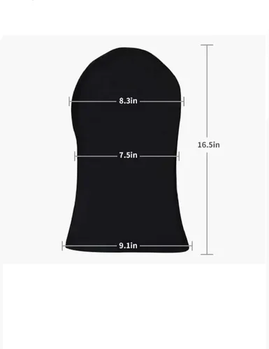 Vista 4 de 2 piezas de máscara de cara completa de Kanye negro para Halloween, disfraz de tela Morph sin rostro para adultos