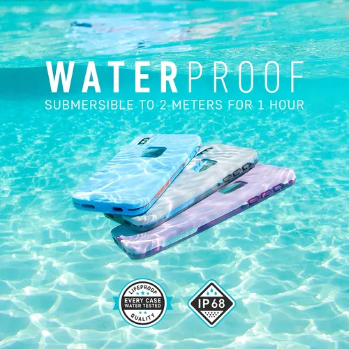 Vista 4 de LifeProof Funda para iPhone XR serie FRē – Body Surf (cemento/gargoyl/océano hawaiano), impermeable IP68, protector de pantalla integrado