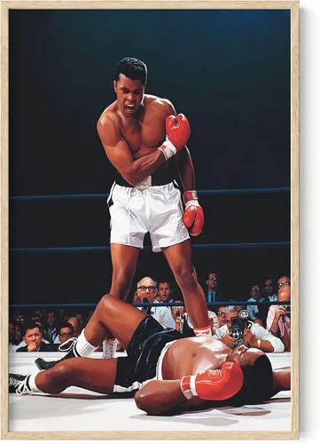Vista 19 de HAUS AND HUES Muhammad Ali - Pósters de Muhammad Ali - Lienzo decorativo para pared con impresiones de boxeo en anillo, obras de arte deportivas