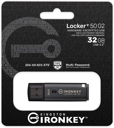 Vista 4 de Kingston Ironkey Locker+ 50 G2 32GB Unidad USB cifrada FIPS 197 Protección AES-XTS Seguridad con contraseñas múltiples USB 3.2 Gen 1