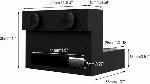 Vista 3 de CCJH Tope de puerta de granero 2 piezas para riel superior Accesorios de hardware de puerta corredera de riel plano Dispositivo de límite de parada