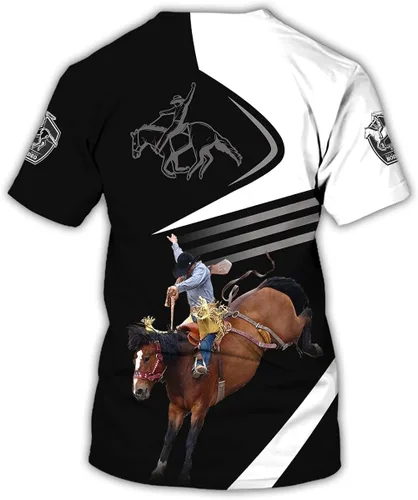 Vista 2 de Camisa de vaquero de manga larga personalizada para hombre, camisas de equitación para hombres y mujeres, camiseta vaquera, camisa