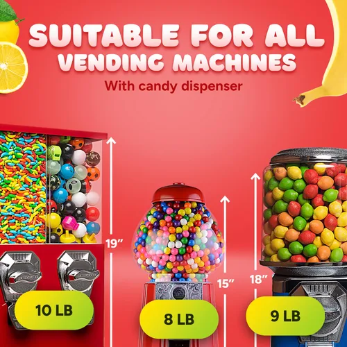 Vista 7 de Bolas de chicle para máquina de chicles, recarga de chicle de burbuja de 1 lb