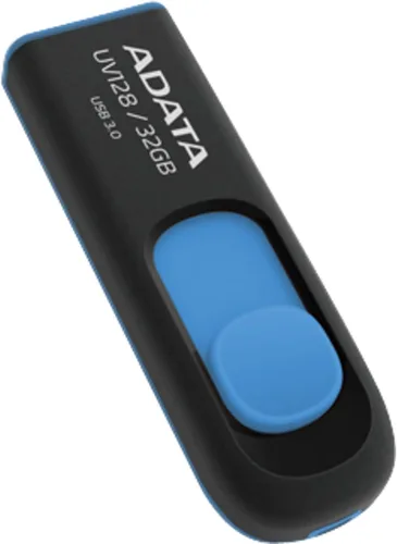 Vista 2 de ADATA UV128 32GB USB 3.0 unidad flash retráctil sin tapa, azul (AUV128-32G-RBE)