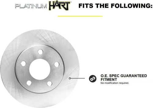 Vista 3 de Hart Brakes Kit de pastillas y rotores de freno delantero trasero Rotores y pastillas de frenos delanteros traseros Rotores y pastillas de freno
