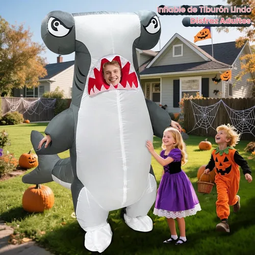 Vista 2 de Disfraz inflable de tiburón martillo de Halloween para fiesta de cosplay