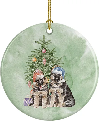 Vista 12 de Caroline's Treasures Bulldog, Bulldog inglés #2 y árbol de cerámica adorno colgante para árbol de Navidad, decoración colgante para el hogar