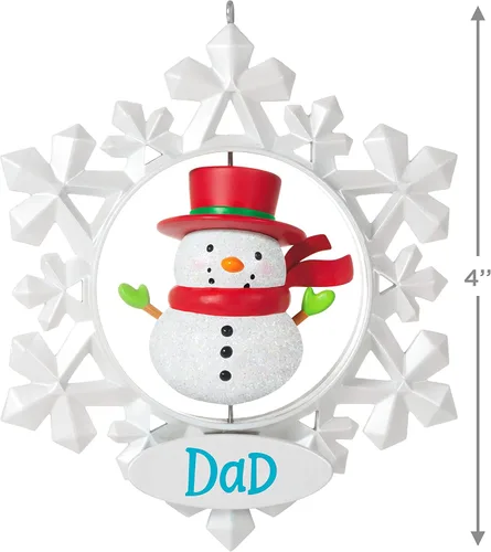 Vista 5 de Hallmark Keepsake Adorno navideño 2021, copo de nieve para papá